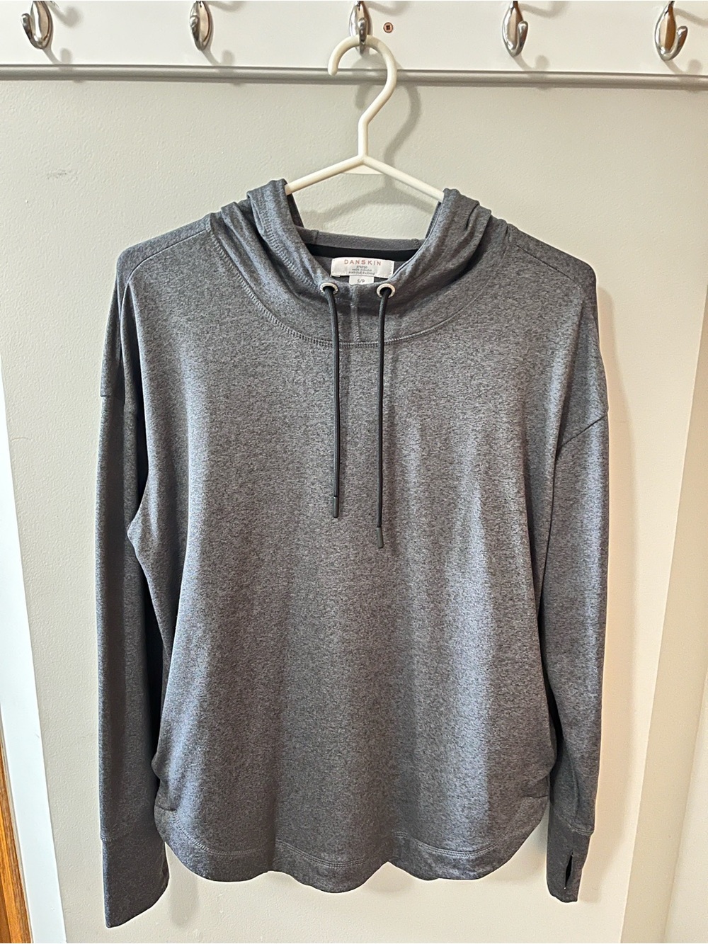 Danskin Men's Heather Gray Pullover Hoodie with Drawstring